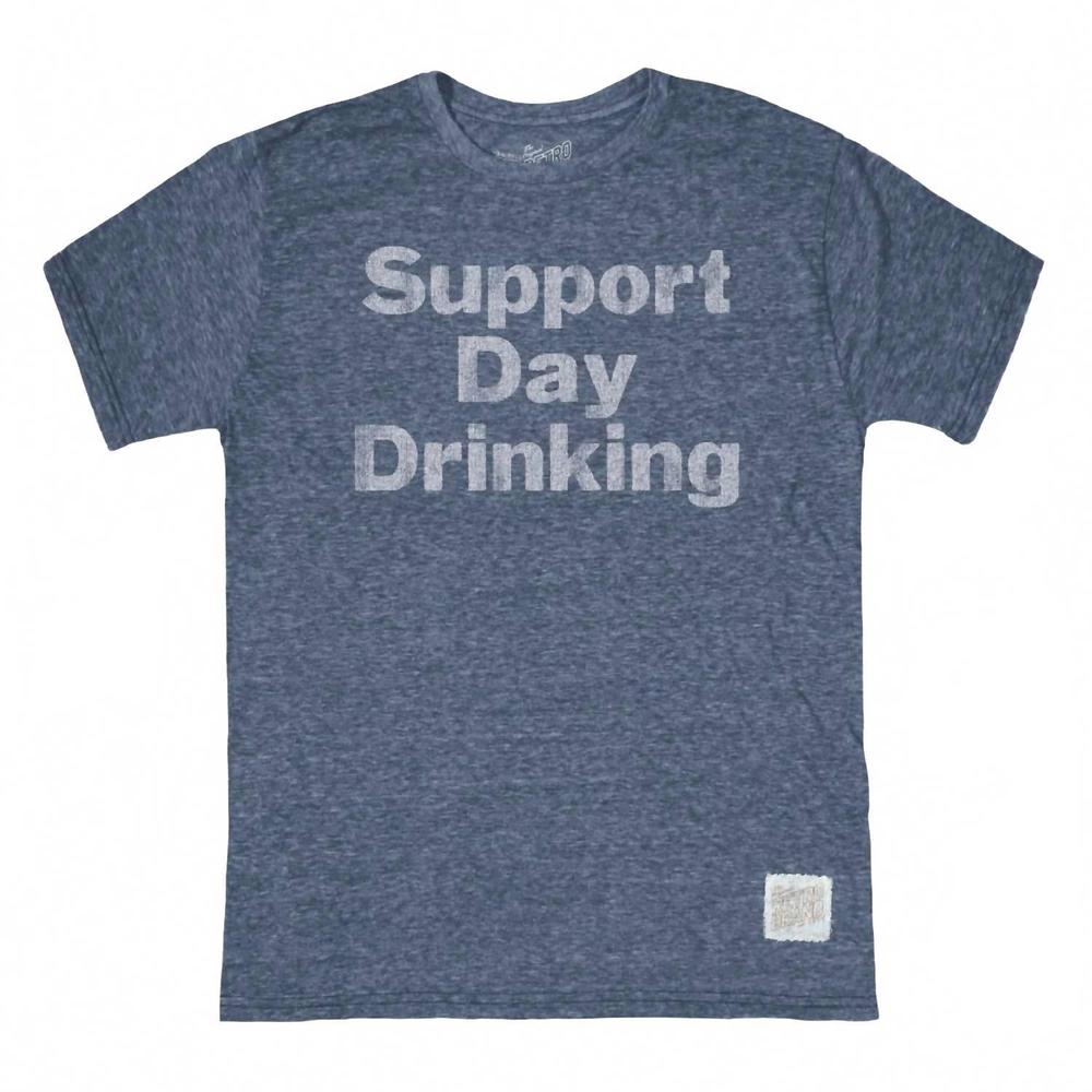 NEW THE ORIGINAL RETRO BRAND men's support day drinking top in navy